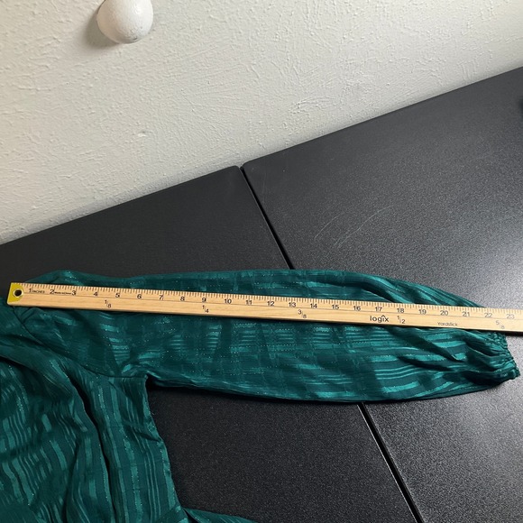 Allison Kelly Mini Dress XS Green‎ Tiered Holiday Forest Fairy Grunge Babydoll - Picture 12 of 14